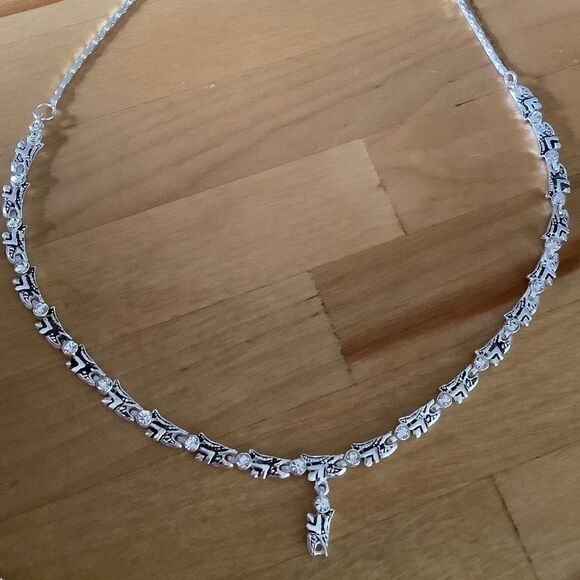 𝅺sterling SILVER 925 WHITE ZIRCON NECKLACE/BRACELET WOMAN SET​ - Picture 11 of 14